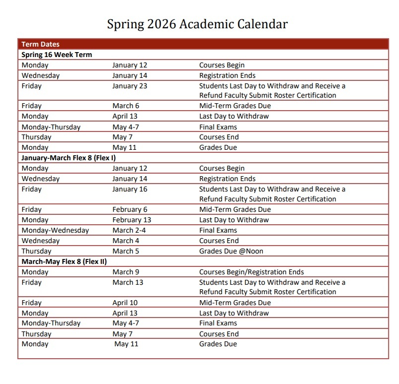 Spring 2026 Academic Calendar 2026-academic-calendar